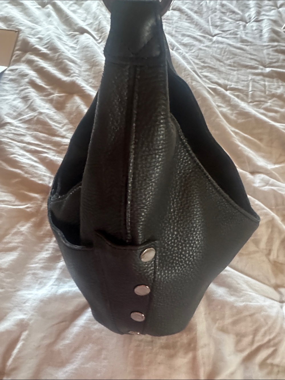 Hammitt Black Pebbled Leather Hobo - Picture 3 of 16